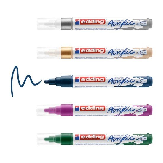 MARCADOR EDDING ACRILICO 5100 5 COLORES