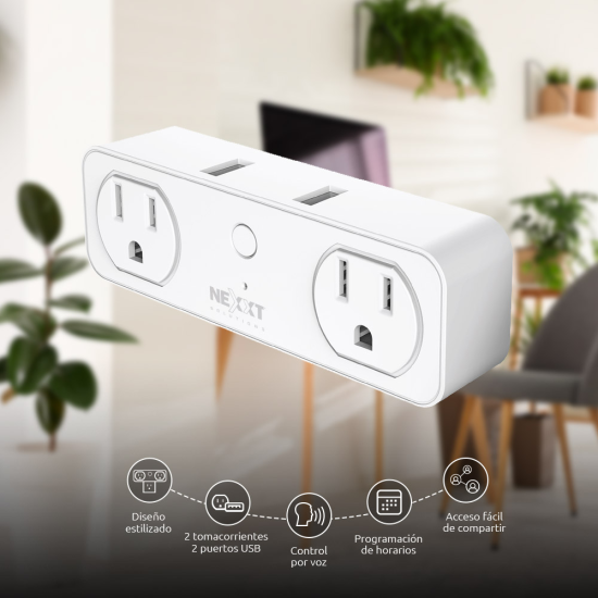 ENCHUFE INTELIGENTE NEXXT NHP-D610 2 SLDS WIFI