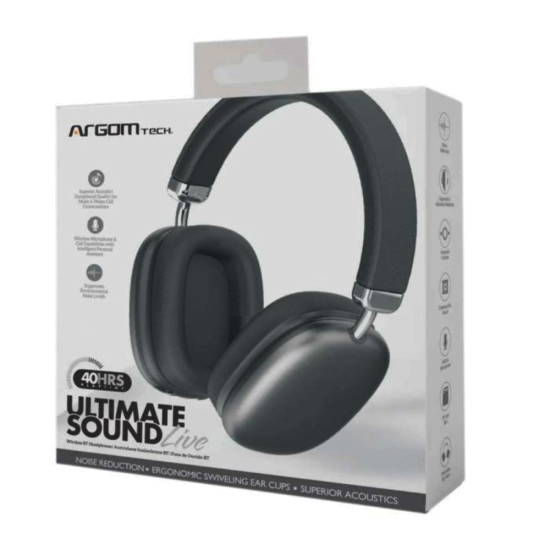 AUDIFONOS ARGOM HS-2553BK BLUETOOTH BLACK