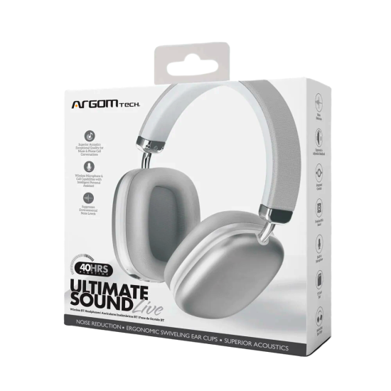 AUDIFONOS ARGOM HS-2553WT BLUETOOTH WHITE