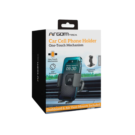 SOPORTE DE CARRO ARGOM AC-0334BK PARA CELULAR