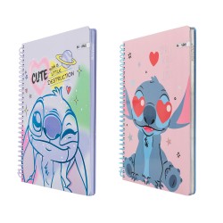 CUADERNO CON ESPIRAL MOOVING 96H TD CARTA STITCH (3X12)