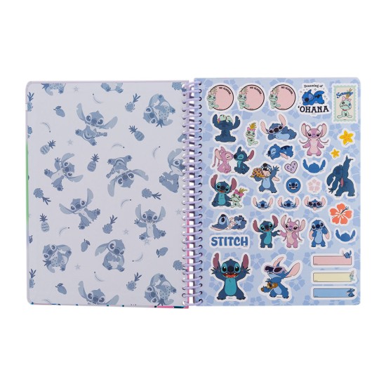 CUADERNO CON ESPIRAL MOOVING 96H TD CARTA STITCH (3X12)