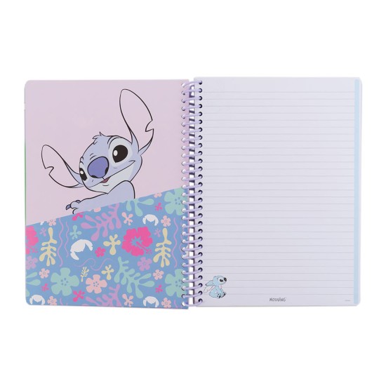 CUADERNO CON ESPIRAL MOOVING 96H TD CARTA STITCH (3X12)