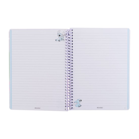 CUADERNO CON ESPIRAL MOOVING 96H TD CARTA STITCH (3X12)