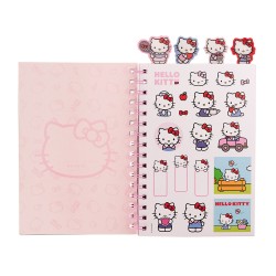 CUADERNO CON ESPIRAL MOOVING SEPARADORES HELLO KITTY (8X6)