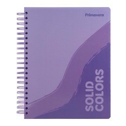 CUADERNO DOBLE ANILLO PRIMAVERA 200H TD SOLID PASTEL CUADROS 5MM (8X3)