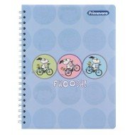 CUADERNO DOBLE ANILLO PRIMAVERA 100H TD FEMENINO RAYADO (6X8)