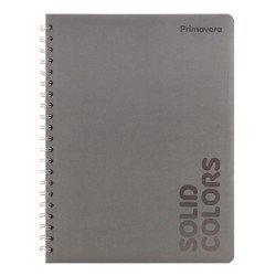 CUADERNO DOBLE ANILLO PRIMAVERA 100H TD SOLID BASIC CUADROS 5MM (6X8)