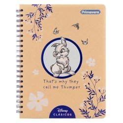 CUADERNO DOBLE ANILLO PRIMAVERA 100H TD KRAFT FEMENINO CUADROS 5MM (6X8)