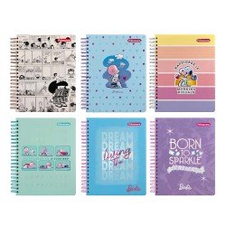 CUADERNO DOBLE ANILLO PRIMAVERA 200H TD BARBIE SNOOPY MAFALDA (3X8)