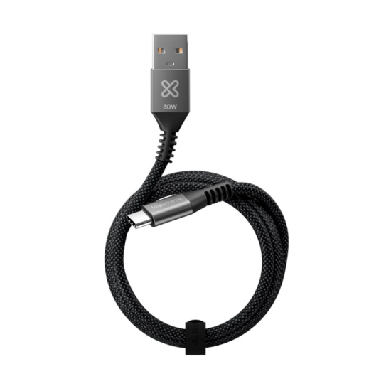CABLE KLIPX KAC-050-6FT USB-A A USB-C 30W 6FT