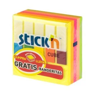 BLOCK STICKN 21012 3X3" 400H CUBO NEON (6X12)