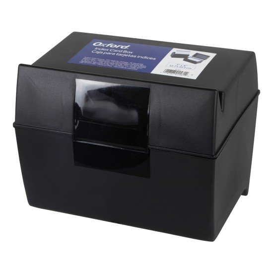 TARJETERO OXFORD 5X8" PLASTICO NEGRO (6)