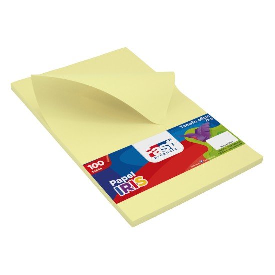 PAPEL BOND 75G FAST PX100 OFICIO AMARILLO (30)