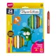 CRAYON DE CERA PAPERMATE TRIANGULAR 24 COL JUMBO (36)