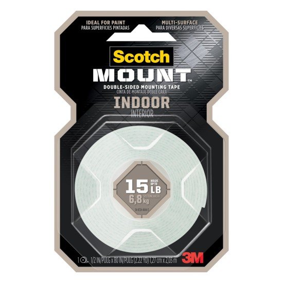 CINTA ADHESIVA SCOTCH 110H MOUNTING INTERIORES 1/2"X80" (24)