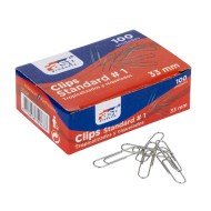 CLIPS STANDARD FAST NIQUELADO CAJA CON 100 UNIDADES  (25X10)