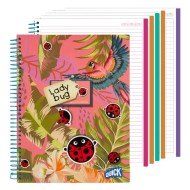 CUADERNO CON ESPIRAL QUICK 150H TD LADY BUG (30)
