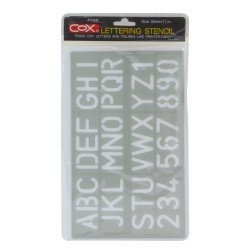 PLANTILLA  PLASTICA COX P1600 LETRAS Y NUMEROS 30MM (10X30)