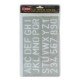 PLANTILLA  PLASTICA COX P1600 LETRAS Y NUMEROS 30MM (10X30)