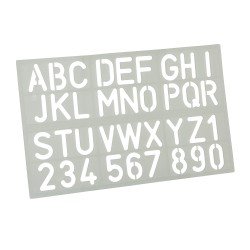 PLANTILLA  PLASTICA COX P1600 LETRAS Y NUMEROS 30MM (10X30)