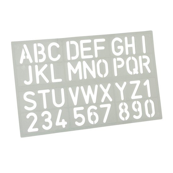 PLANTILLA  PLASTICA COX P1600 LETRAS Y NUMEROS 30MM (10X30)