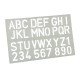 PLANTILLA  PLASTICA COX P1600 LETRAS Y NUMEROS 30MM (10X30)