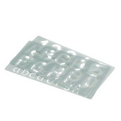 PLANTILLA  PLASTICA COX P1700 LETRAS Y NUMEROS 50MM (8X10)