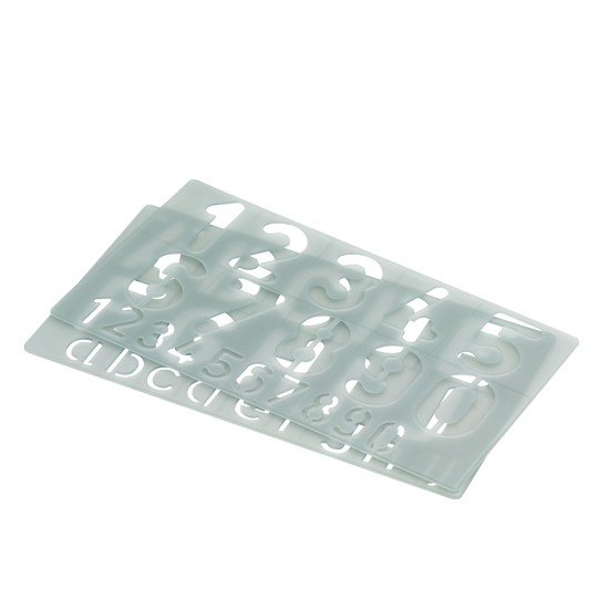 PLANTILLA  PLASTICA COX P1700 LETRAS Y NUMEROS 50MM (8X10)
