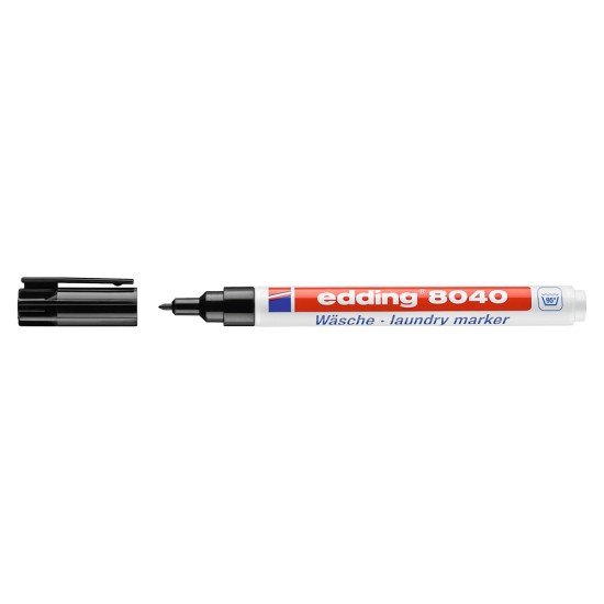 MARCADOR EDDING ROPA 8040 FINO NEGRO (10)