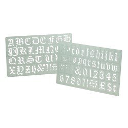 PLANTILLA  PLASTICA COX C3030 LETRAS GOTICAS 30MM (12X16)