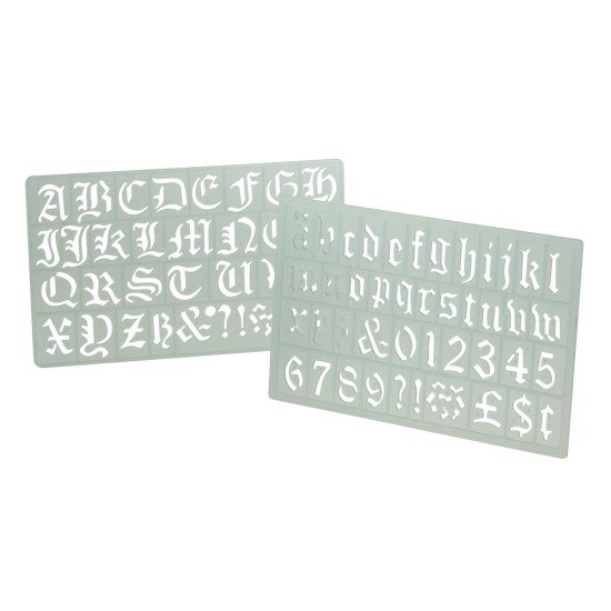 PLANTILLA  PLASTICA COX C3030 LETRAS GOTICAS 30MM (12X16)