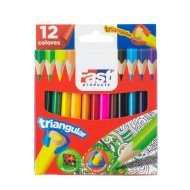 CRAYON DE MADERA FAST 12COL CORTO TRIANGULAR (288)