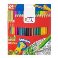 CRAYON DE MADERA FAST 24COL LARGO TRIANGULAR (6X12)