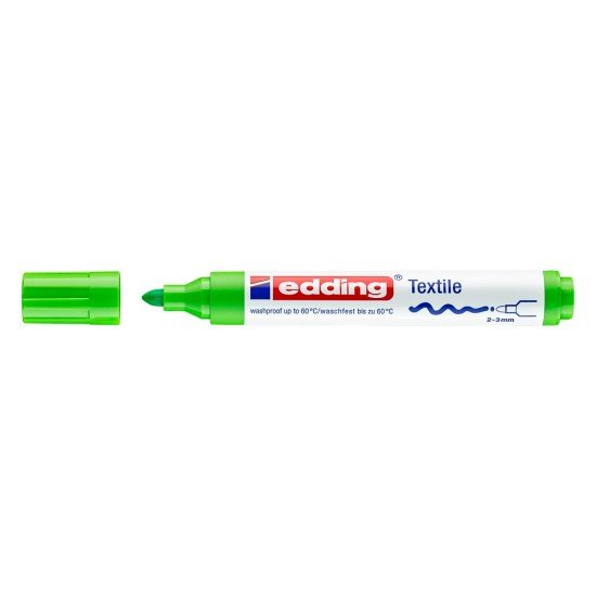 MARCADOR EDDING ROPA 4500 REDONDO VERDE CLARO (10)