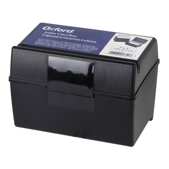 TARJETERO OXFORD 3X5" PLASTICO NEGRO (6)
