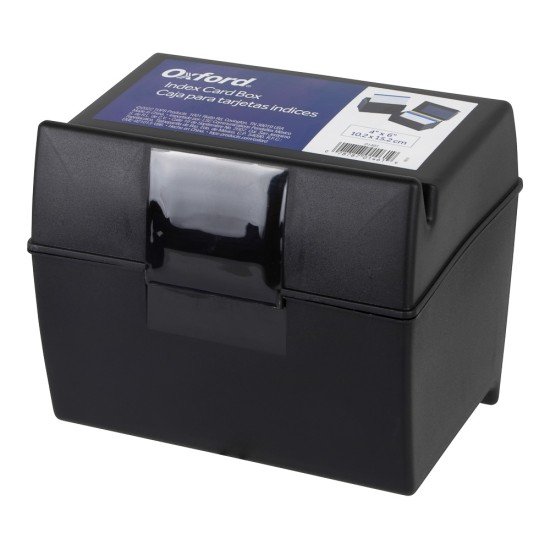 TARJETERO OXFORD 4X6" PLASTICO NEGRO (6)