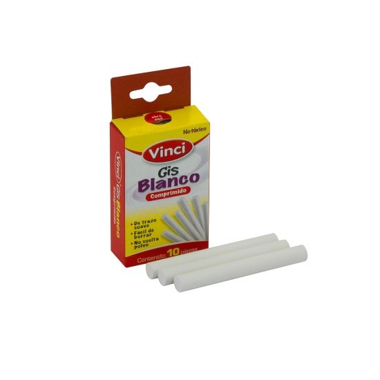YESO COMPRIMIDO VINCI 10 BARRAS BLANCO (16X10)