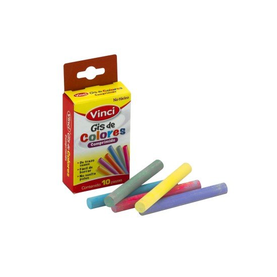YESO COMPRIMIDO VINCI 10 BARRAS DE COLORES (16 X10)