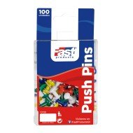 TACHUELAS PUSH PINS FAST CX100 COL SURTIDOS (20X10)