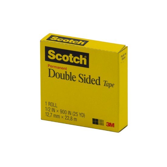 CINTA ADHESIVA SCOTCH 665 DOBLE LADO 1/2"X25M (72)