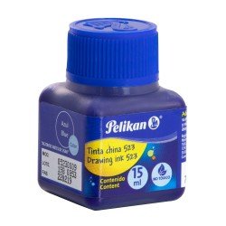 TINTA CHINA PELIKAN 523 15ML AZUL (10)