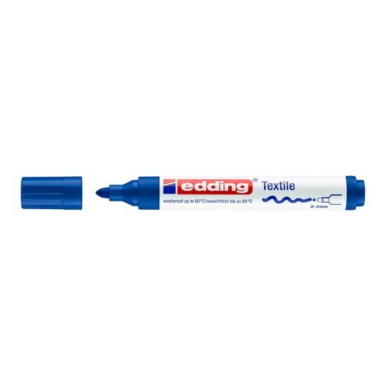 MARCADOR EDDING ROPA 4500 REDONDO AZUL (10)