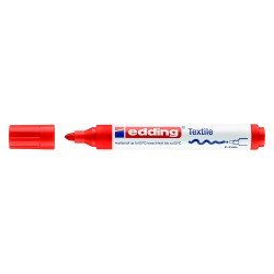 MARCADOR EDDING ROPA 4500 REDONDO ROJO (10)