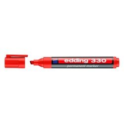 MARCADOR EDDING PERMANENTE 330 BISELADO ROJO (40X10)