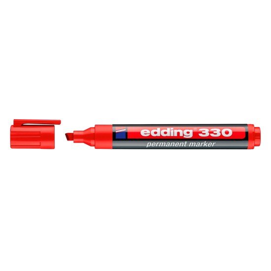MARCADOR EDDING PERMANENTE 330 BISELADO ROJO (40X10)