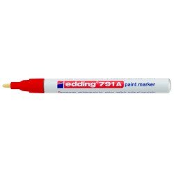 MARCADOR EDDING PERMANENTE 791 MEDIANO ROJO (10)
