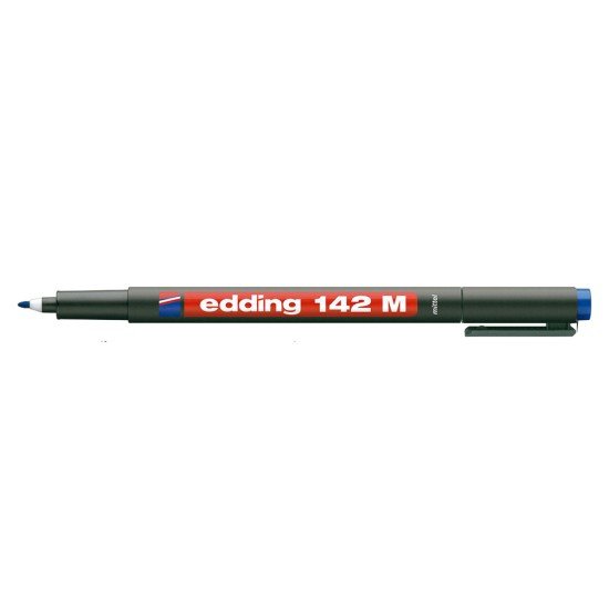 MARCADOR EDDING ACETATO 142 MEDIANA AZUL (10)