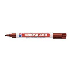 MARCADOR EDDING PERMANENTE 400 FINO CAFE (50X10)